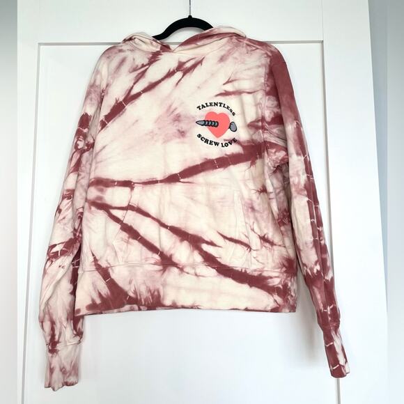 Elements By TALENTLESS Women's 100% Cotton Screw Love Tie Dye Hoodie Size Small - Picture 1 of 10